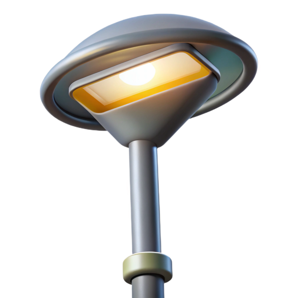 vibrant unparalleled Street light, modern, LED, NO BACKGROUND with Transparent Background. png