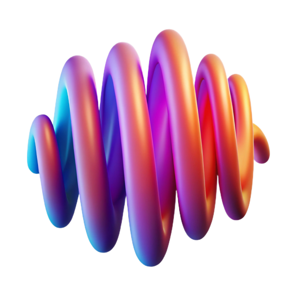 impressive whimsical baroque An abstract representation of sound waves in vibrant hues. NO BACKGROUND with Transparent Background. genuine png