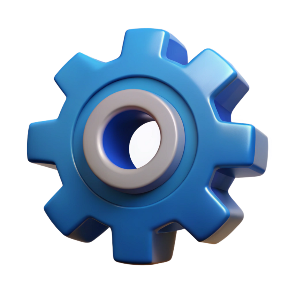 tranquil alluring A single, gear cog with intricate mechanical details. NO BACKGROUND with Transparent Background. 4K png