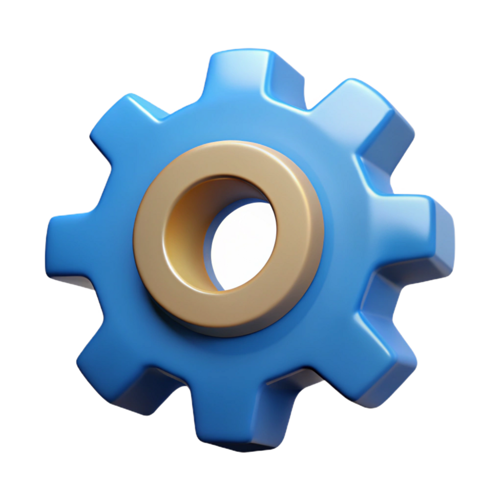 unforgettable rustic A single, gear cog with intricate mechanical details. NO BACKGROUND with Transparent Background. flawless png