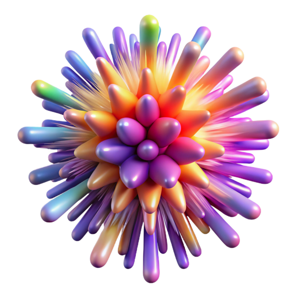remarkable creative A dynamic, exploding supernova made of colorful particles. NO BACKGROUND with Transparent Background. museum quality png
