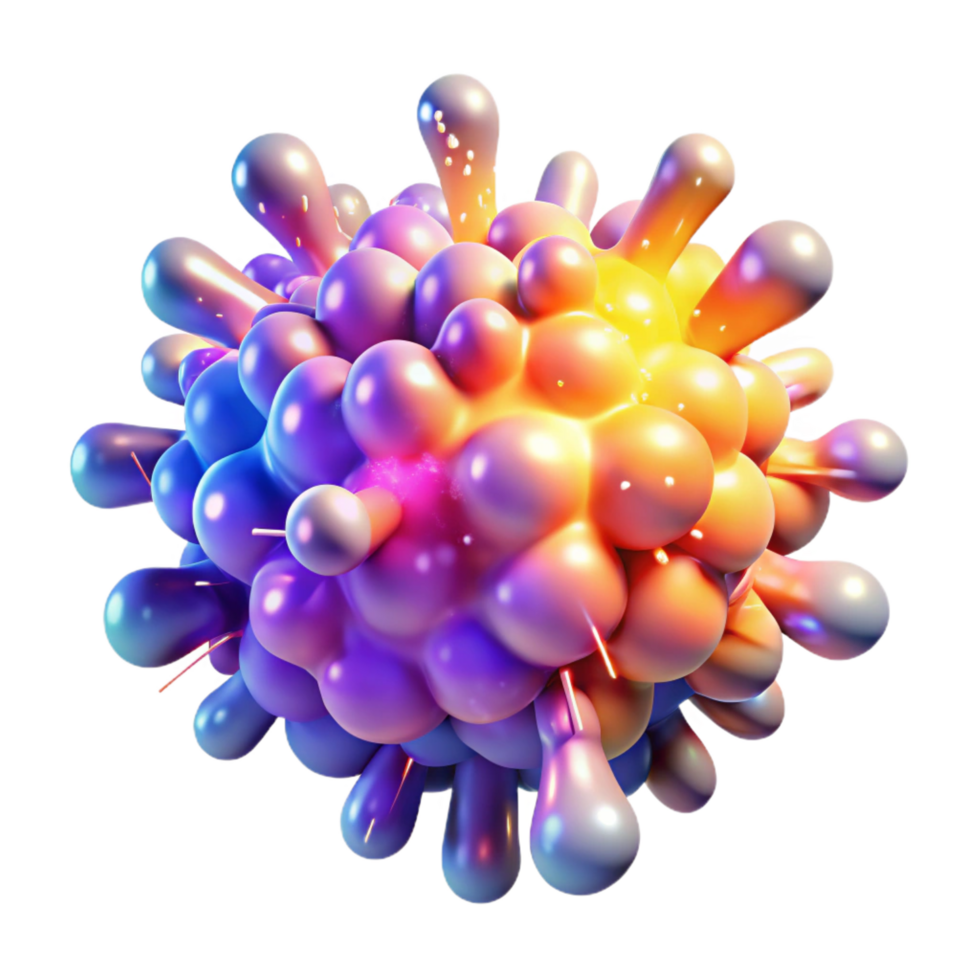 wonderful baroque A dynamic, exploding supernova made of colorful particles. NO BACKGROUND with Transparent Background. 8K png