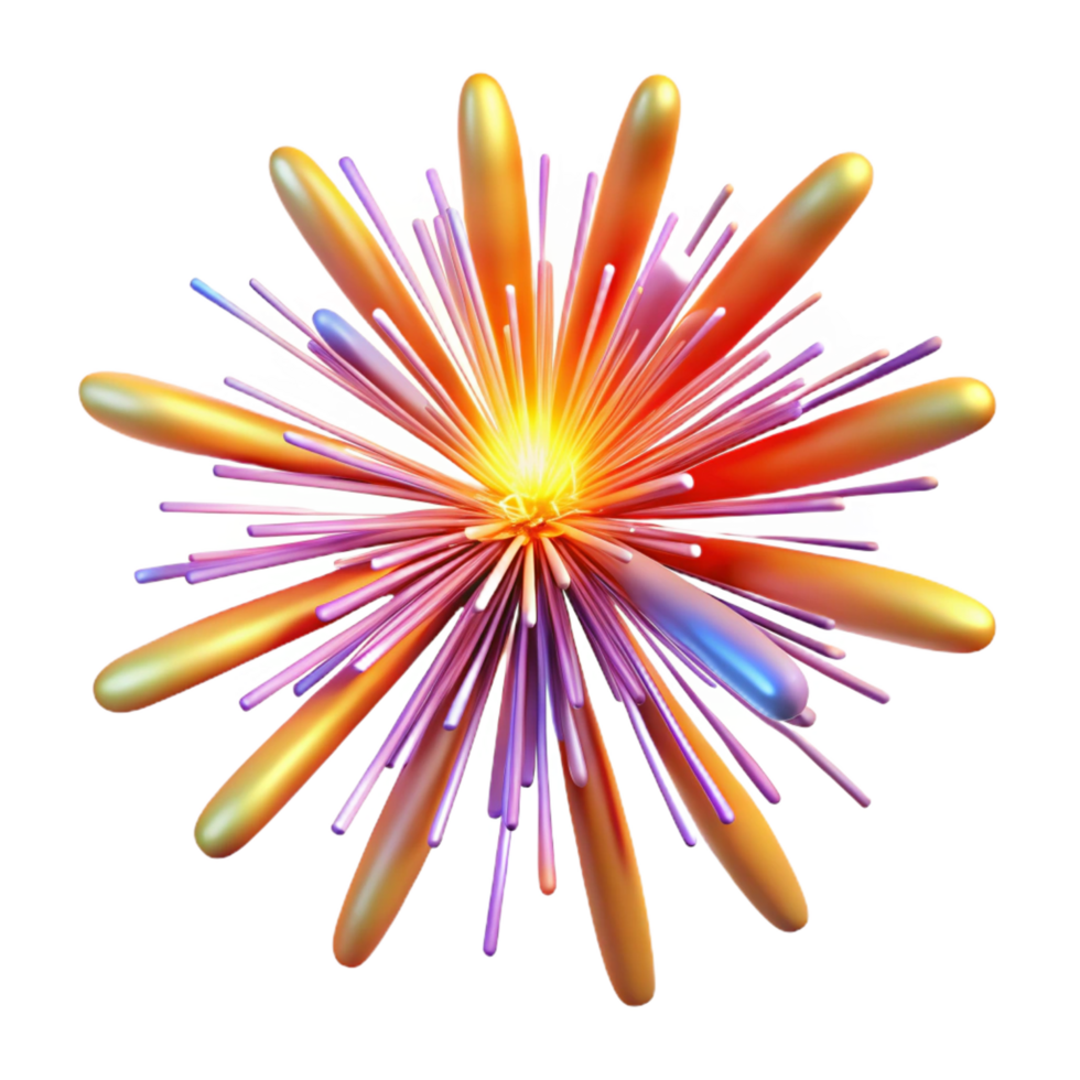 remarkable urban A dynamic, exploding firework made of colorful sparks. NO BACKGROUND with Transparent Background. sharp png