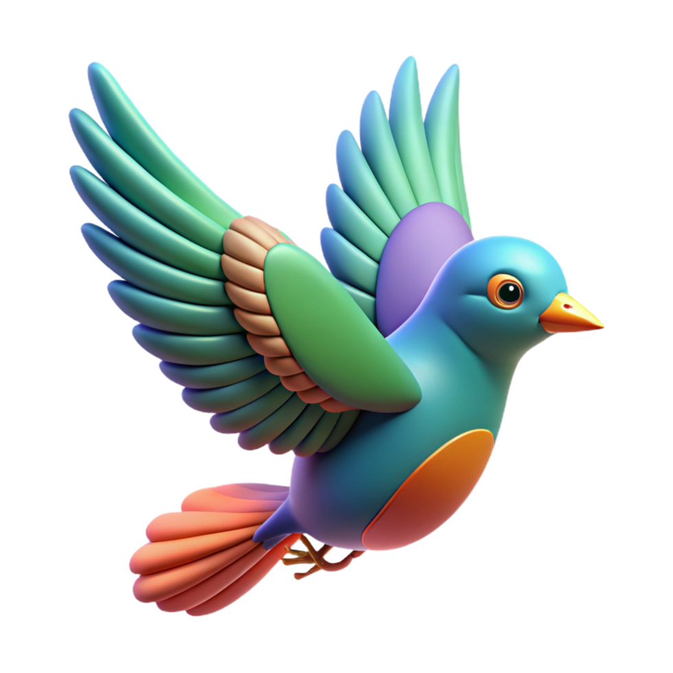 mesmerizing vintage A stylized, bird in flight with abstract wings. NO BACKGROUND with Transparent Background. high quality png