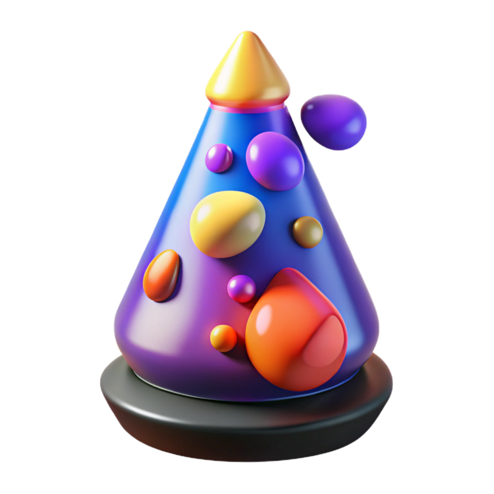 remarkable baroque A dynamic, flowing lava lamp with colorful blobs. NO BACKGROUND with Transparent Background. high quality png