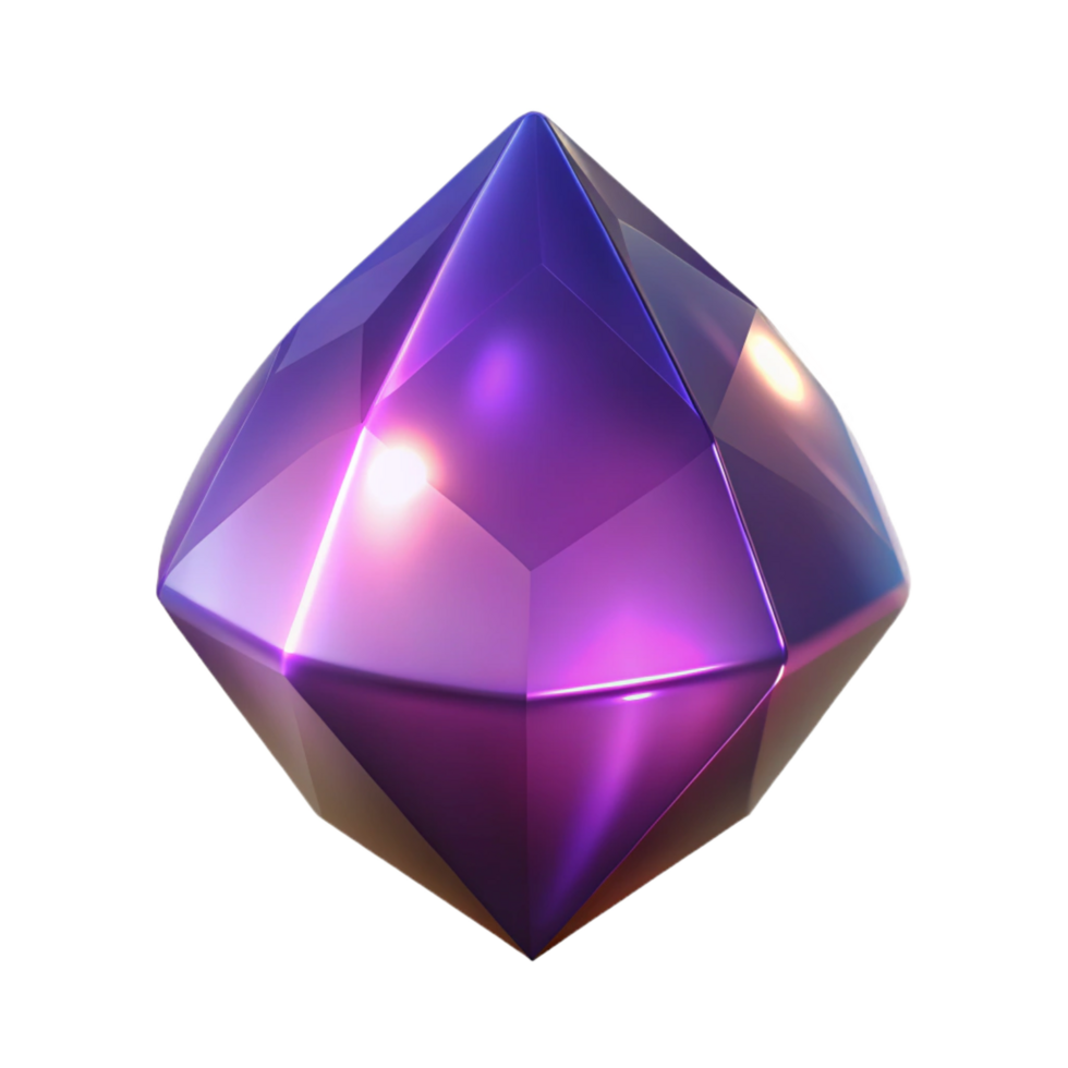 standout abstract A single, polished gemstone emitting magical light, NO BACKGROUND with Transparent Background. studio quality png