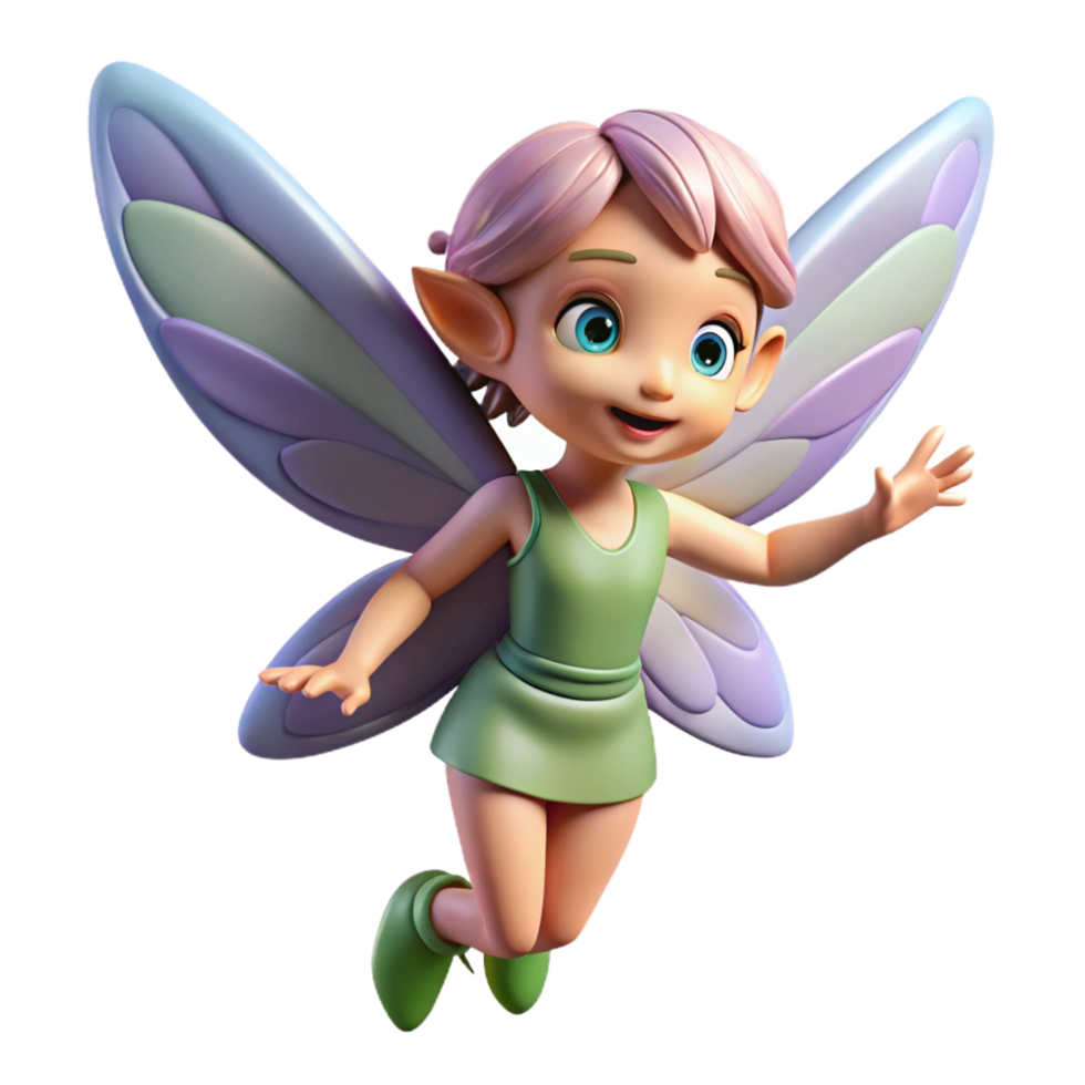 spectacular acclaimed A playful pixie with fluttering wings, NO BACKGROUND with Transparent Background. png