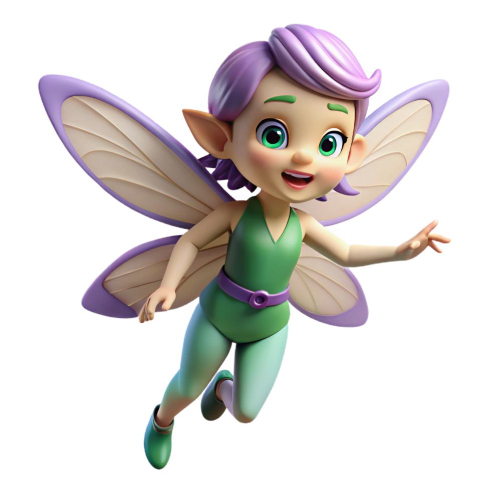 sought-after renaissance A playful pixie with fluttering wings, NO BACKGROUND with Transparent Background. premium png