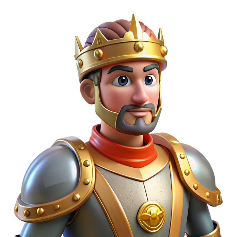 intense exquisite A regal knight in shining armor, NO BACKGROUND with Transparent Background. crisp png