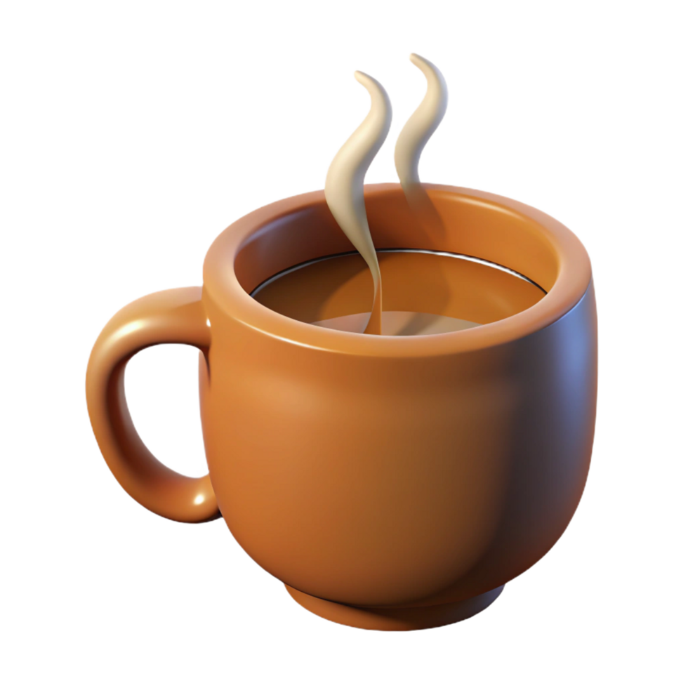inspired industrial A coffee mug with steam rising. NO BACKGROUND with Transparent Background. exclusive png