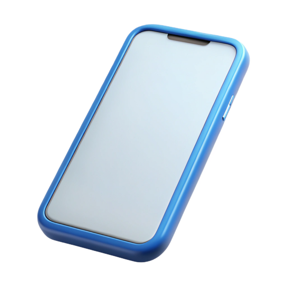 signature abstract A mobile phone with a blank screen. NO BACKGROUND with Transparent Background. original png