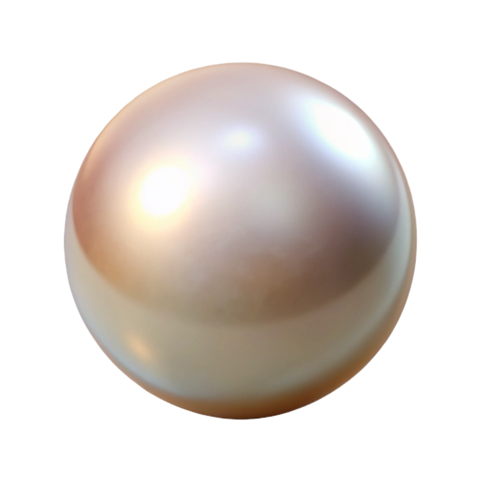 stunning organic A single, perfect pearl. NO BACKGROUND with Transparent Background. 4K png