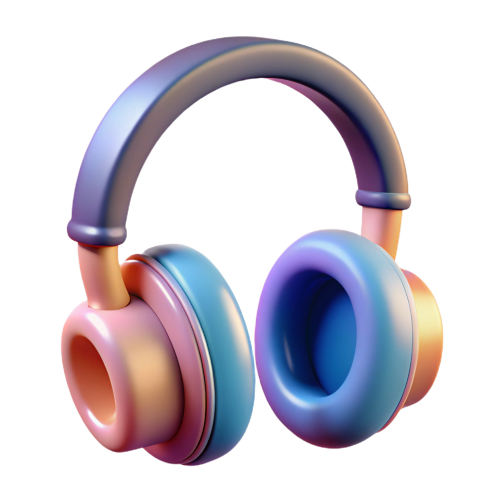 playful striking A pair of headphones. NO BACKGROUND with Transparent Background. top-tier png