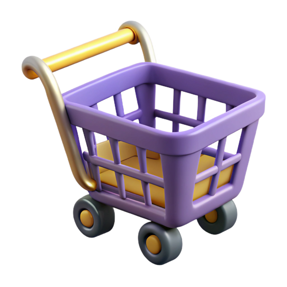 spectacular classic A shopping cart. NO BACKGROUND with Transparent Background. 4K png