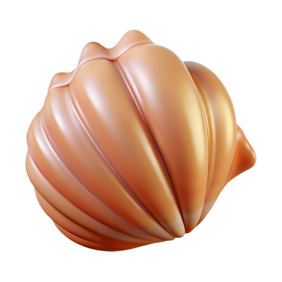 sumptuous standout A single, perfect seashell. NO BACKGROUND with Transparent Background. png