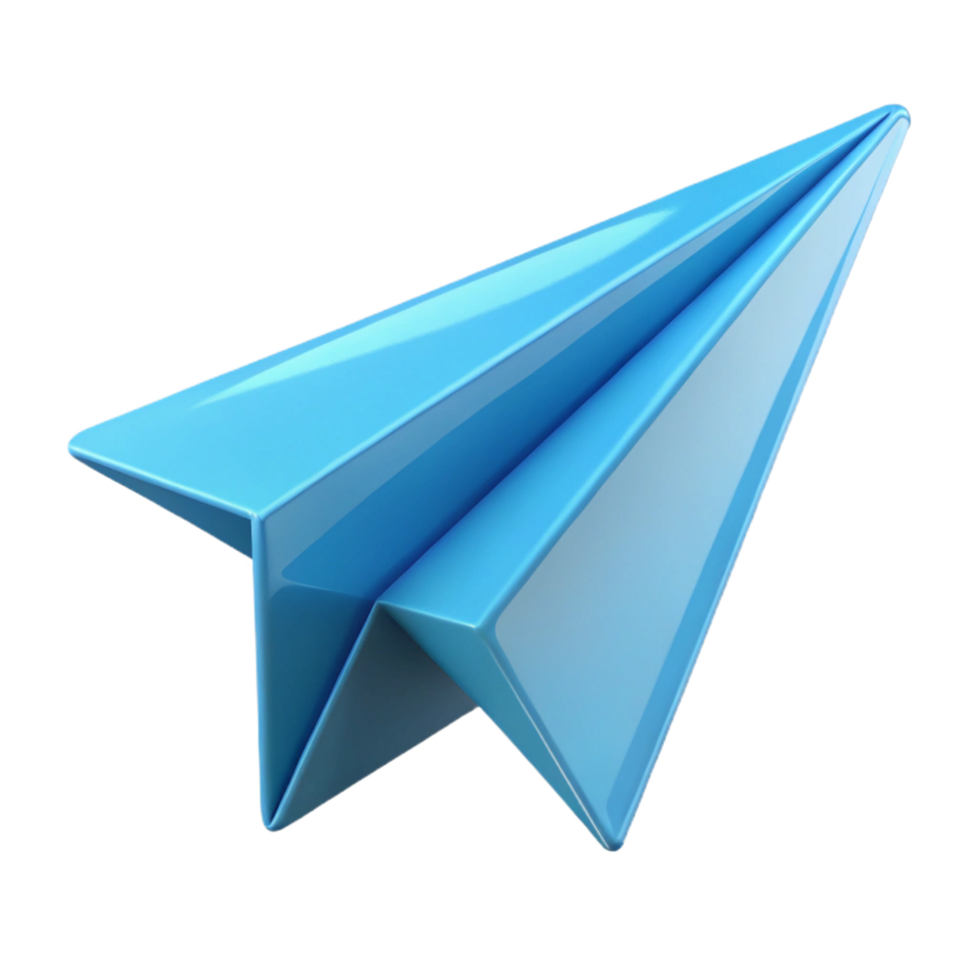 remarkable mid-century A paper airplane. NO BACKGROUND with Transparent Background. handcrafted png