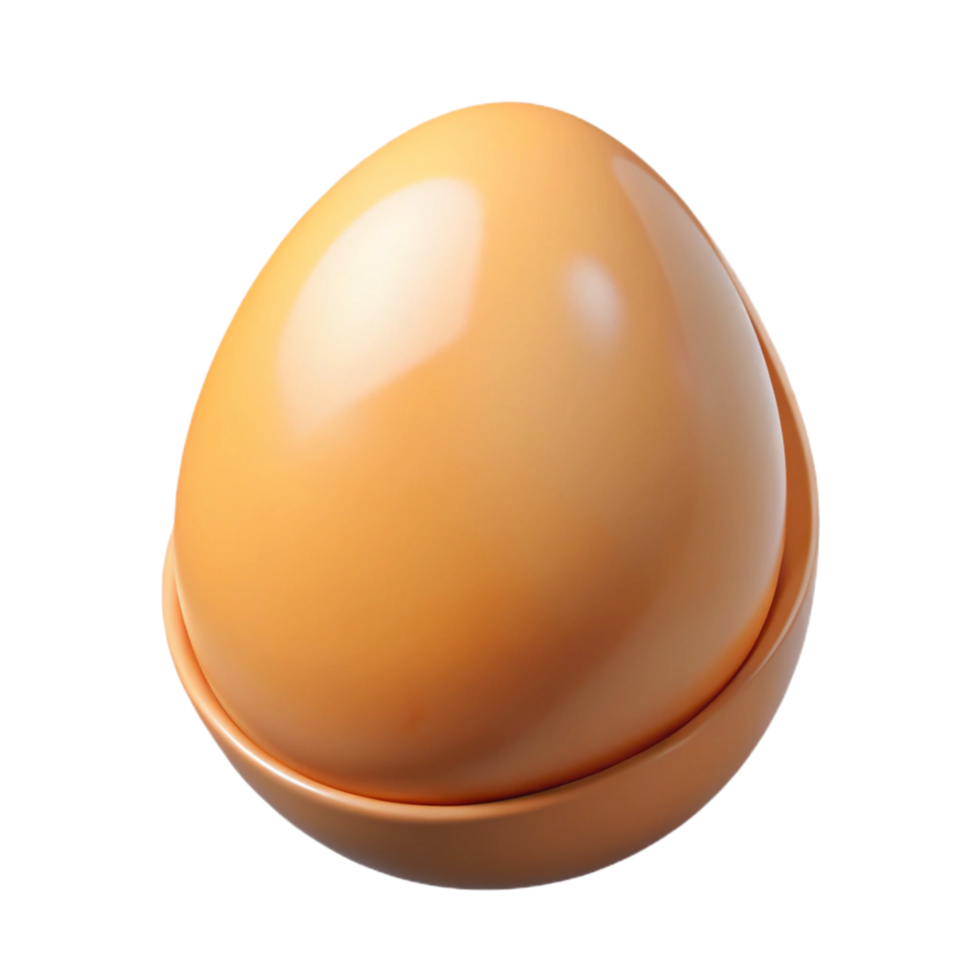 timeless art deco A single, fresh egg. NO BACKGROUND with Transparent Background. ultra HD png