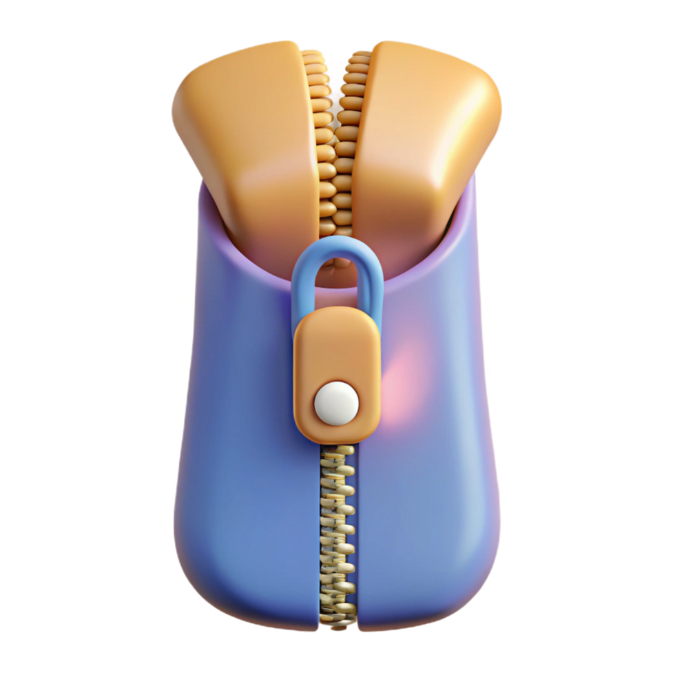 majestic unparalleled A single, closed zipper. NO BACKGROUND with Transparent Background. png