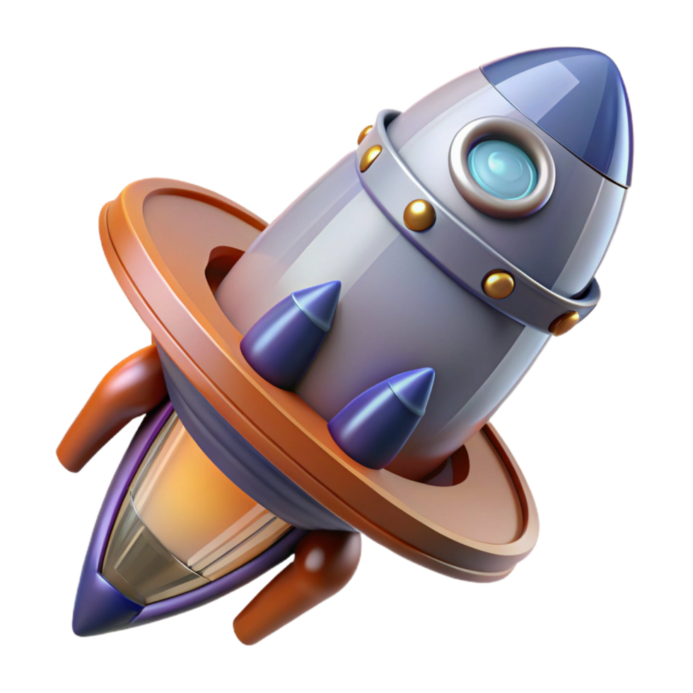 pristine rare A high-resolution model of a spaceship thruster. NO BACKGROUND with Transparent Background. png