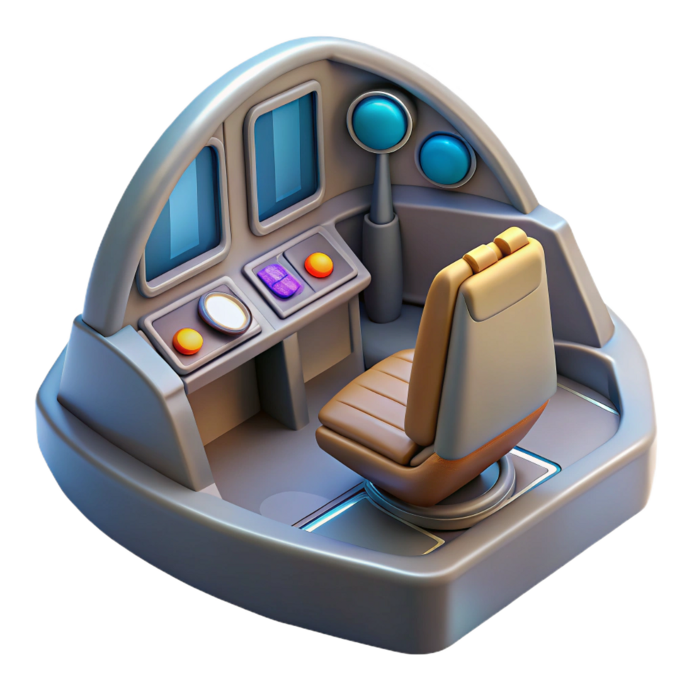sumptuous coastal A high-resolution model of a spaceship cockpit. NO BACKGROUND with Transparent Background. impeccable png