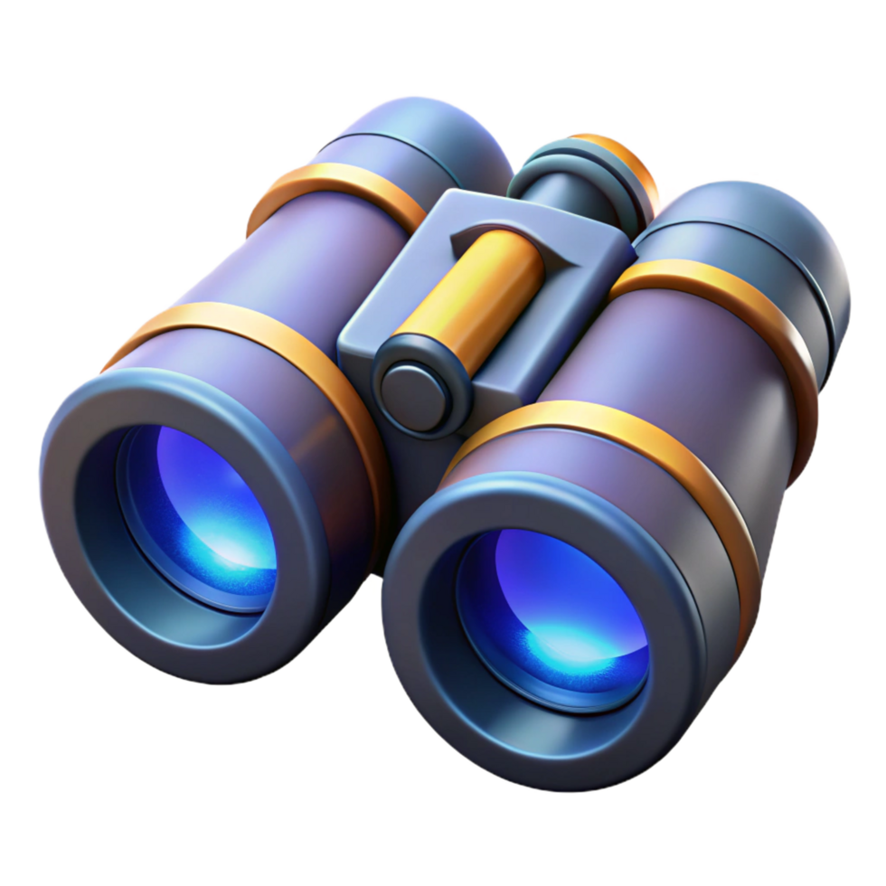 hypnotic timeless A futuristic pair of binoculars with night vision capabilities. NO BACKGROUND with Transparent Background. png