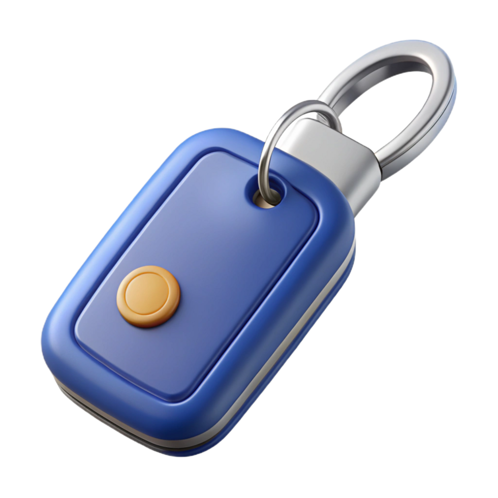 immaculate modern A high-tech key fob with remote access capabilities. NO BACKGROUND with Transparent Background. perfect clarity png