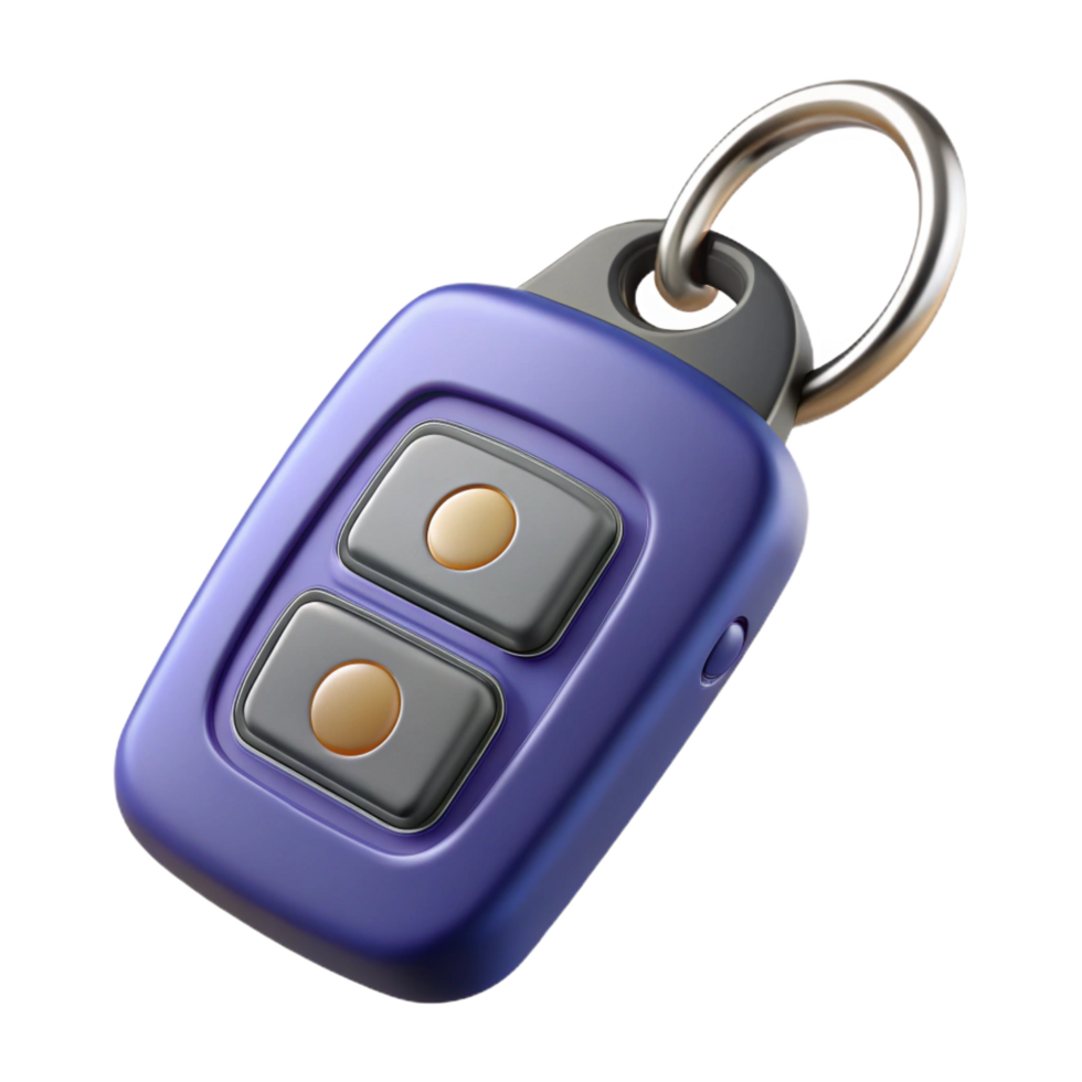striking contemporary A high-tech key fob with remote access capabilities. NO BACKGROUND with Transparent Background. top-tier png