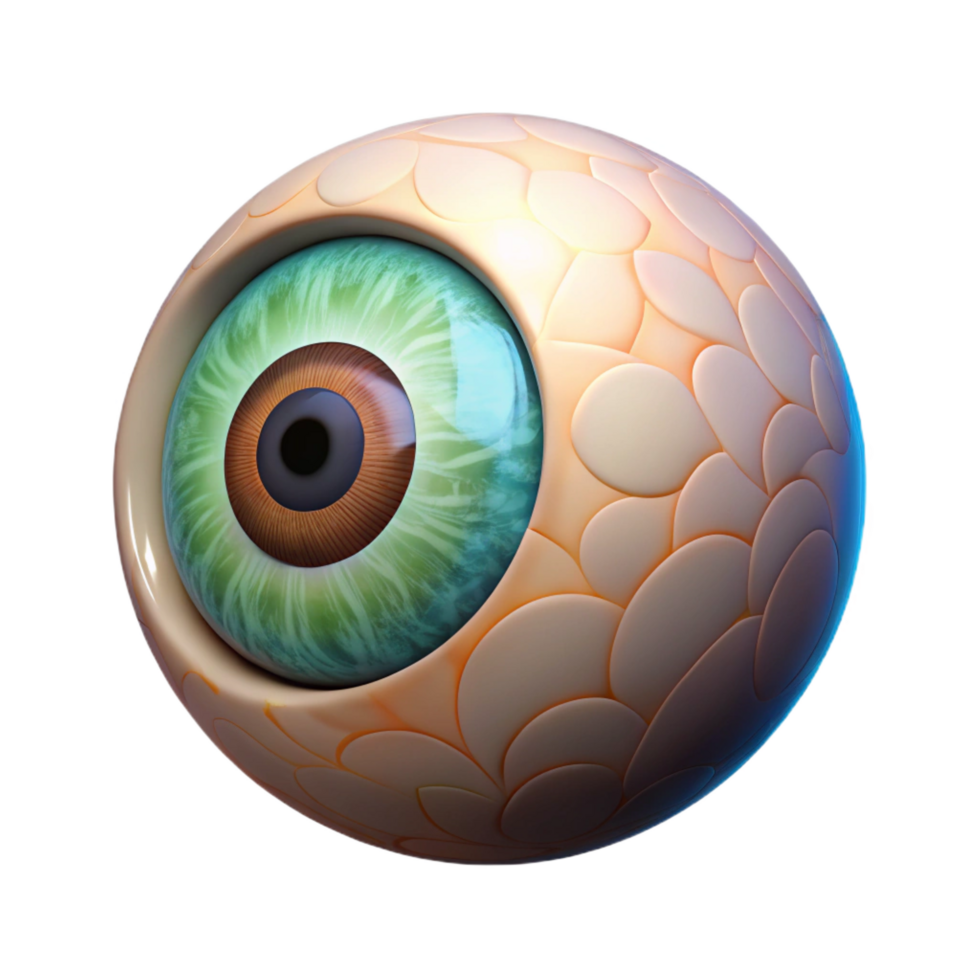timeless creative A single, stylized human eye with captivating patterns in the iris. NO BACKGROUND with Transparent Background. flawless png