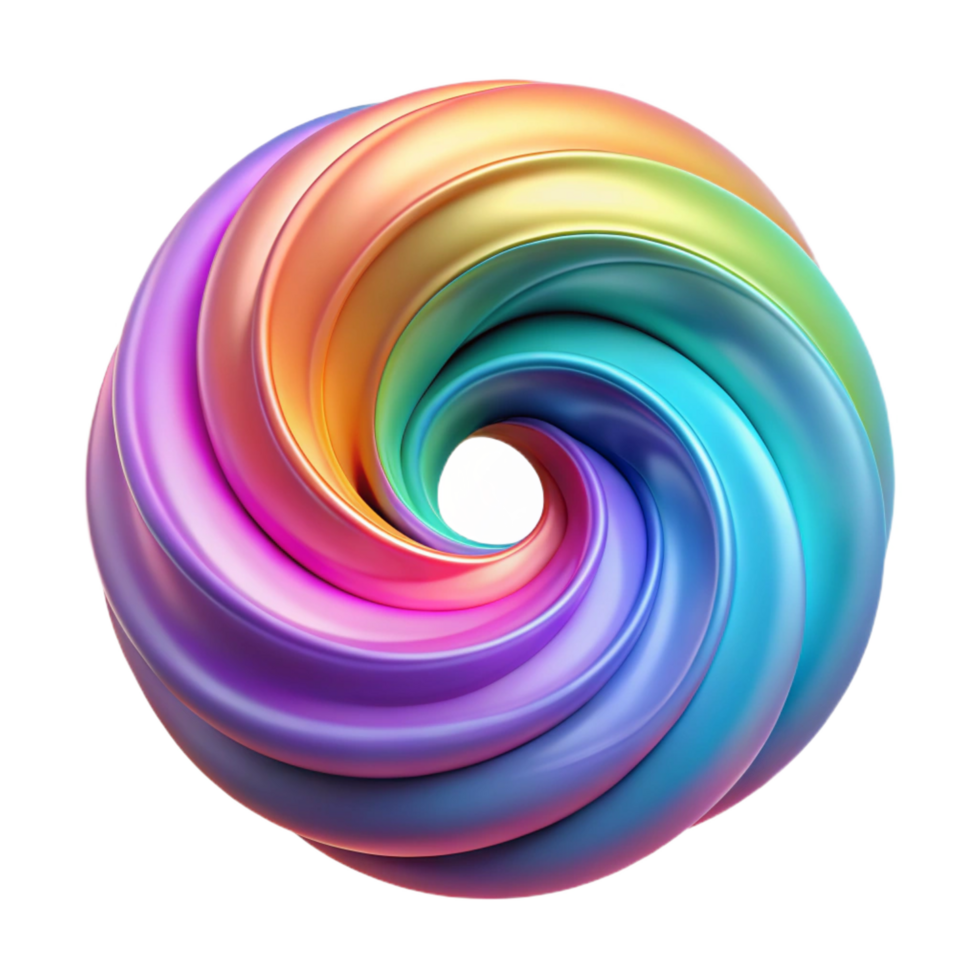 iconic elegant A swirling vortex of vibrant colors. NO BACKGROUND with Transparent Background. studio quality png