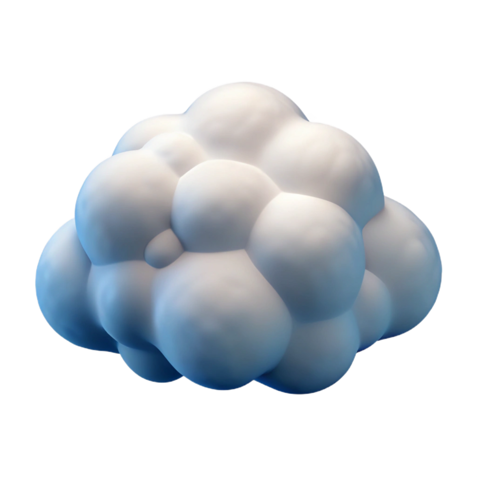remarkable minimalist A single, fluffy cloud rendered in realistic detail. NO BACKGROUND with Transparent Background. gallery standard png