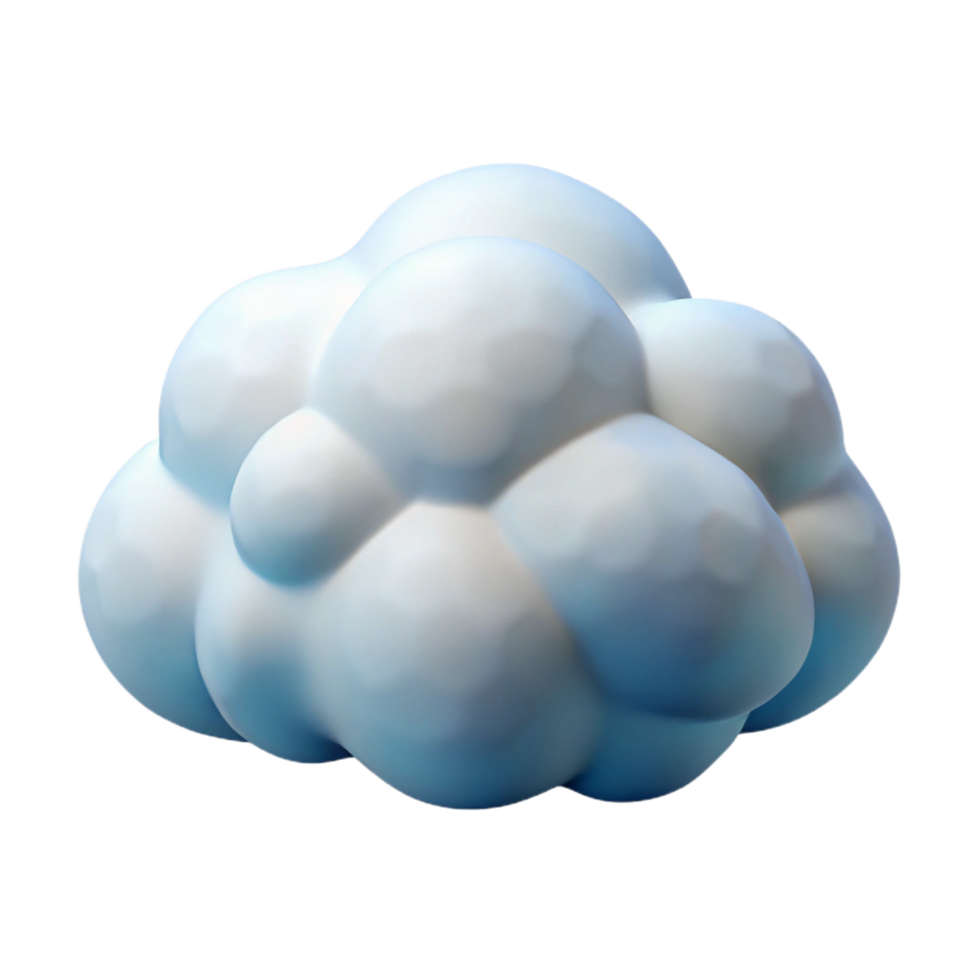 unforgettable retro A single, fluffy cloud rendered in realistic detail. NO BACKGROUND with Transparent Background. perfect clarity png
