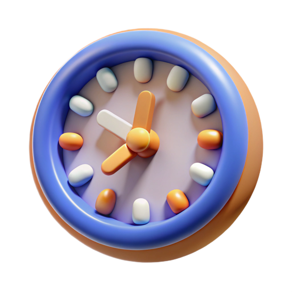 sumptuous vintage A stylized clock face with distorted numbers and hands. NO BACKGROUND with Transparent Background. studio quality png