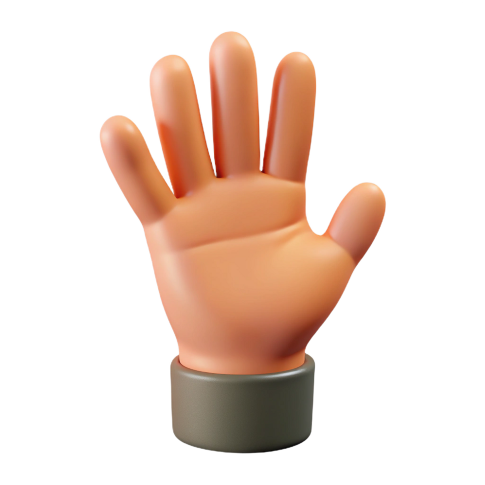 vibrant exceptional A single, realistic human hand in a gesturing pose. NO BACKGROUND with Transparent Background. png
