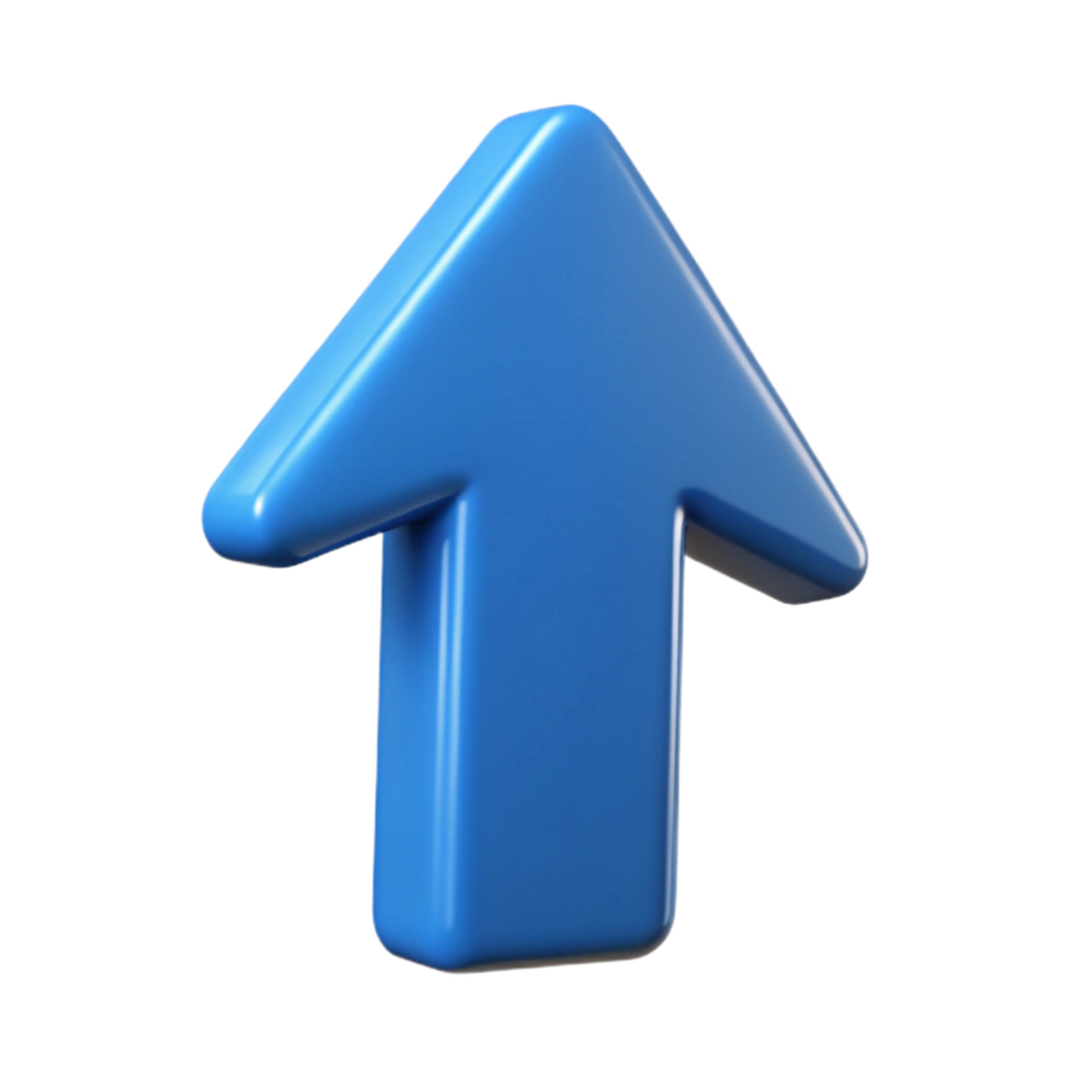 peaceful pristine A single, stylized arrow pointing upwards. NO BACKGROUND with Transparent Background. high quality png