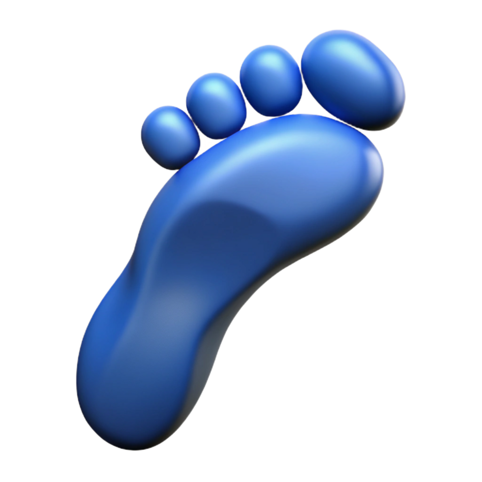 harmonious impressive A single, realistic human footprint. NO BACKGROUND with Transparent Background. 4K png