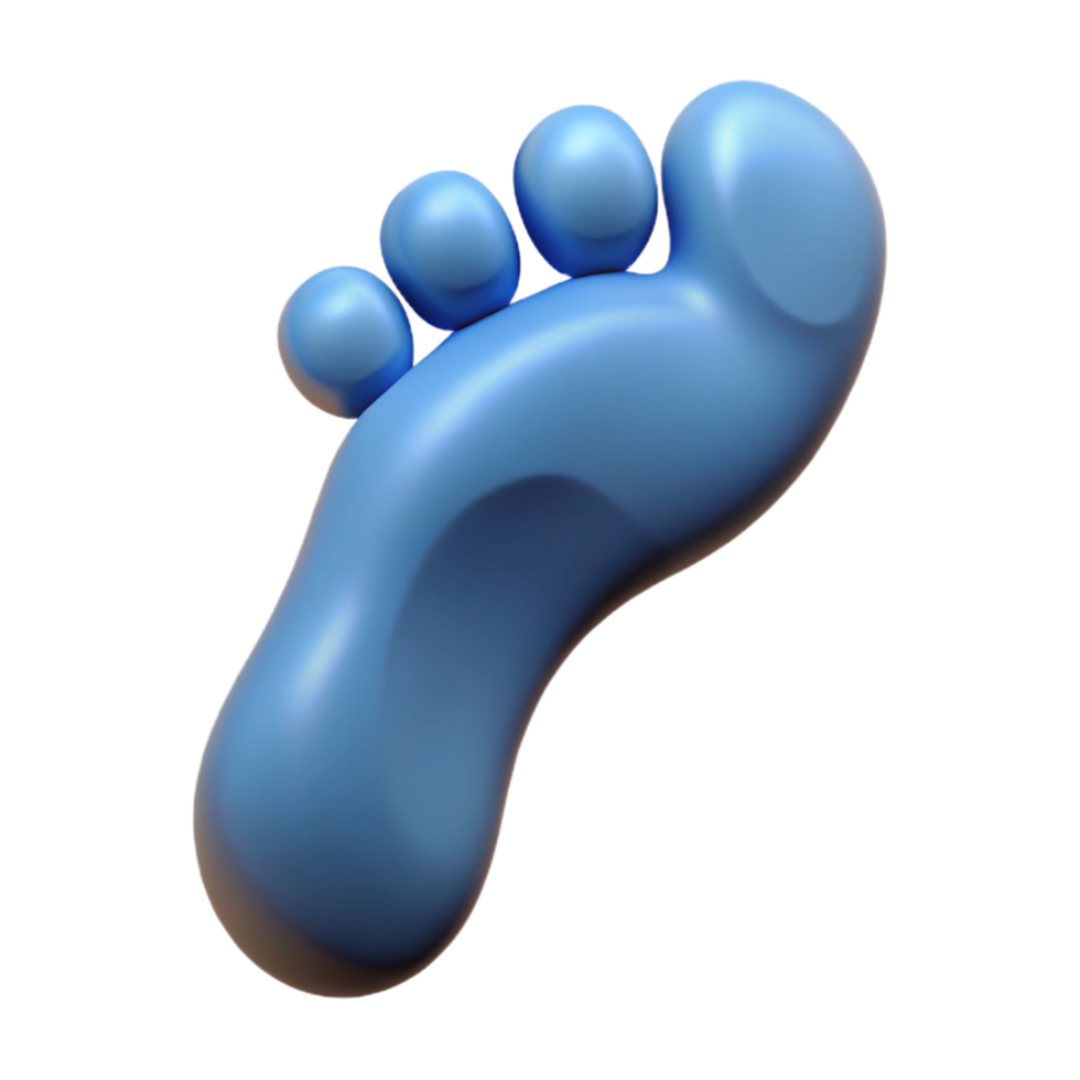 tranquil majestic A single, realistic human footprint. NO BACKGROUND with Transparent Background. 4K png