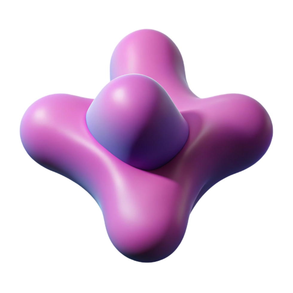 magnificent joyful geometric A single, abstract shape representing growth. NO BACKGROUND with Transparent Background. high resolution png