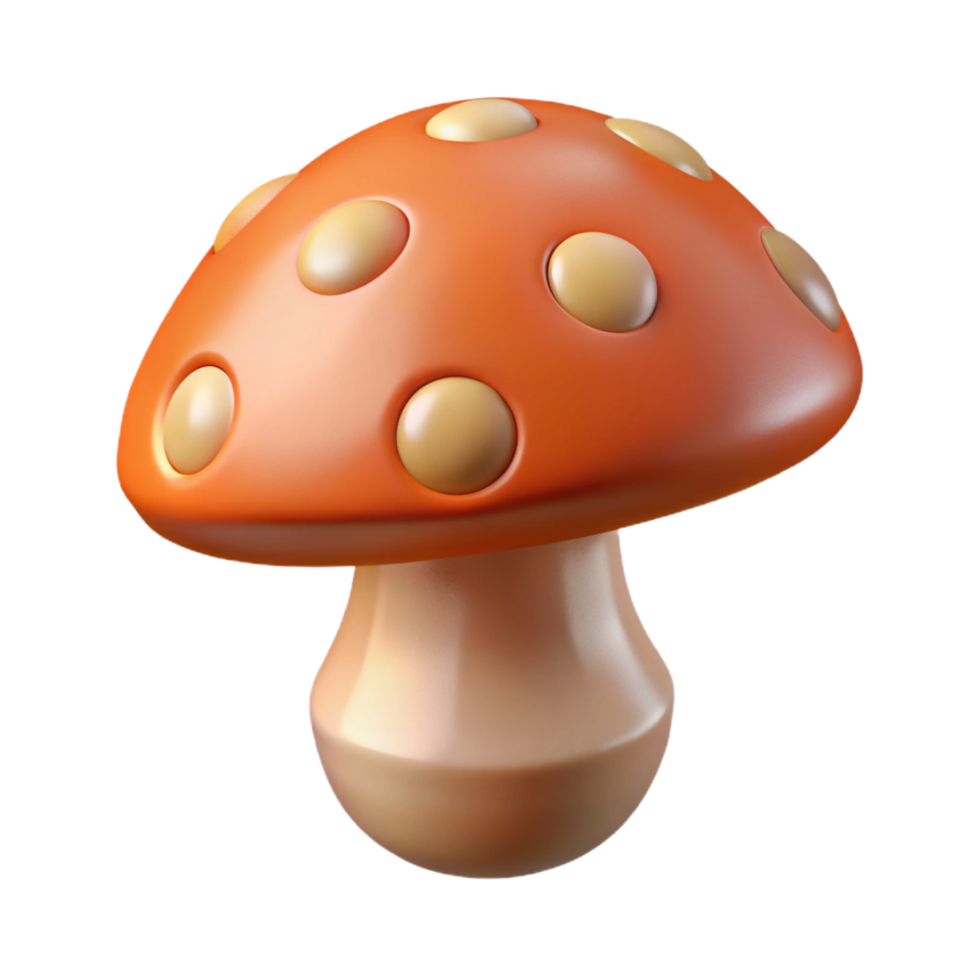 striking reflective modern A single, detailed mushroom cap with intricate textures. NO BACKGROUND with Transparent Background. high resolution png
