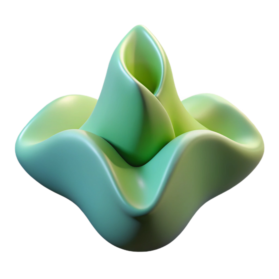 vibrant tropical A single, abstract shape representing growth. NO BACKGROUND with Transparent Background. top-tier png