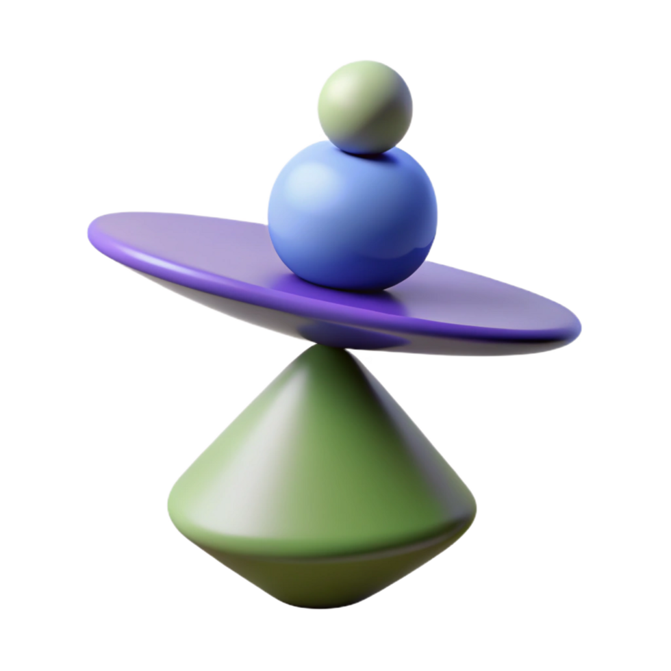 remarkable renaissance A single, abstract shape representing balance. NO BACKGROUND with Transparent Background. museum quality png