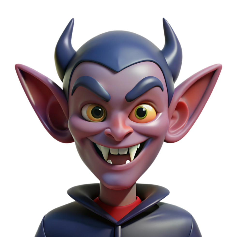 splendid surreal A mischievous imp with pointed ears and a wicked grin. NO BACKGROUND with Transparent Background. artisan png
