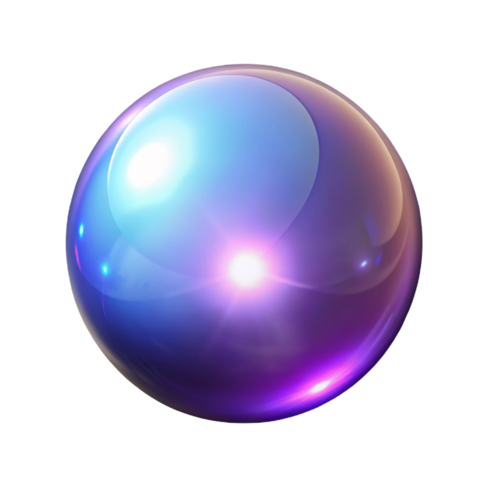 sought-after art deco A single, glowing orb of pure magic. NO BACKGROUND with Transparent Background. studio quality png