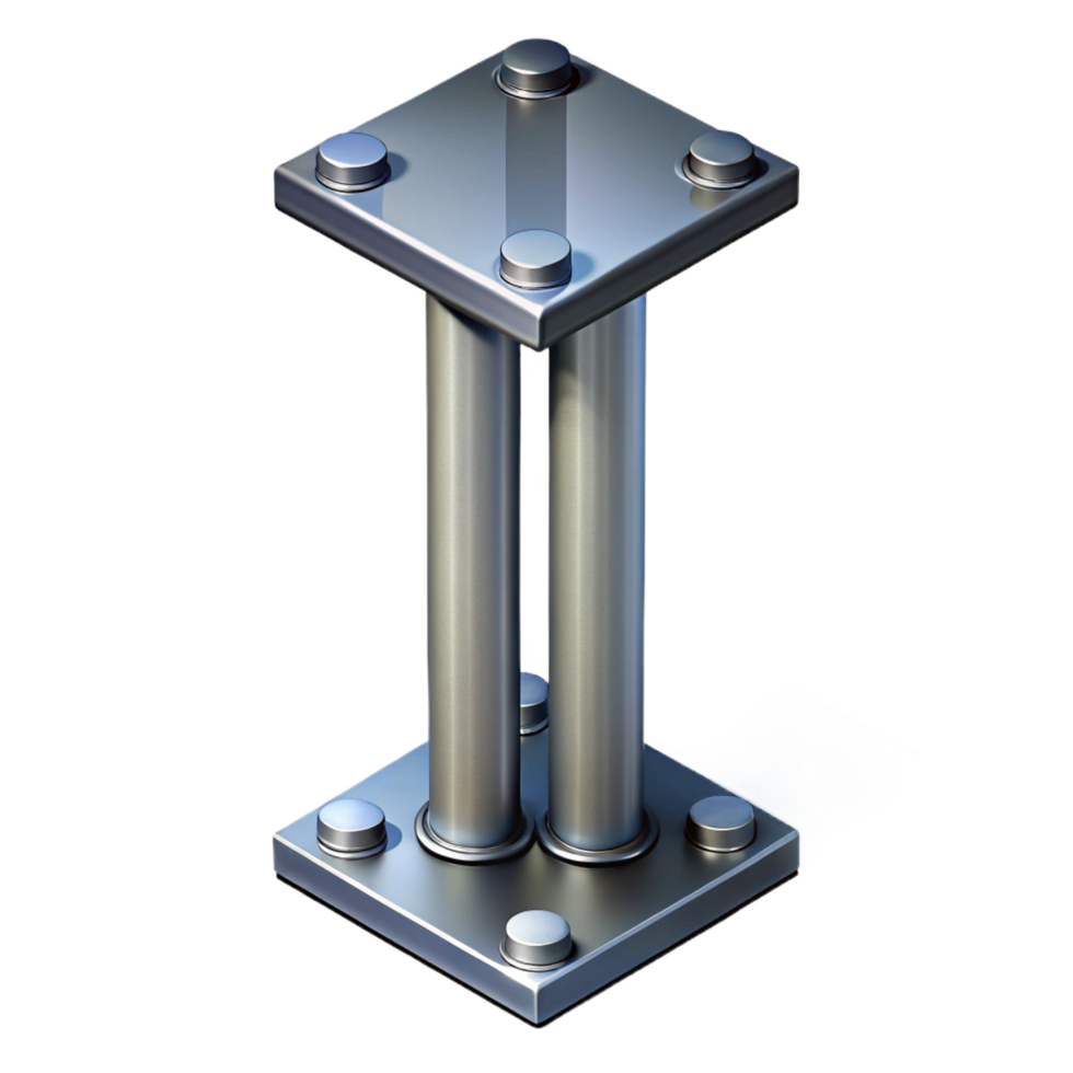 spectacular unforgettable Steel column, structural support, industrial design. NO BACKGROUND with Transparent Background. png