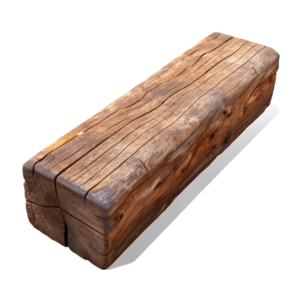 stunning energetic art deco Wooden beam, structural timber, rustic texture. NO BACKGROUND with Transparent Background. expertly shot png