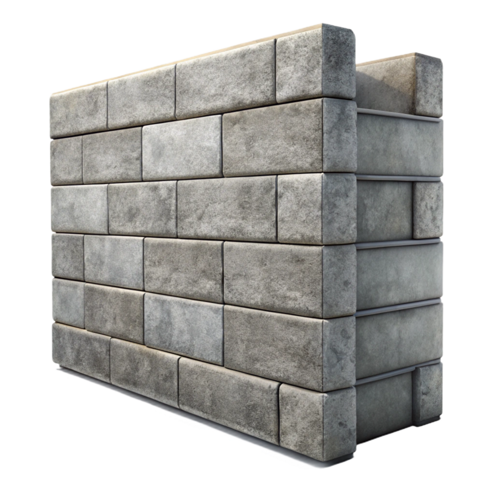 serene bold avant-garde Concrete wall, textured surface, industrial design. NO BACKGROUND with Transparent Background. gallery standard png