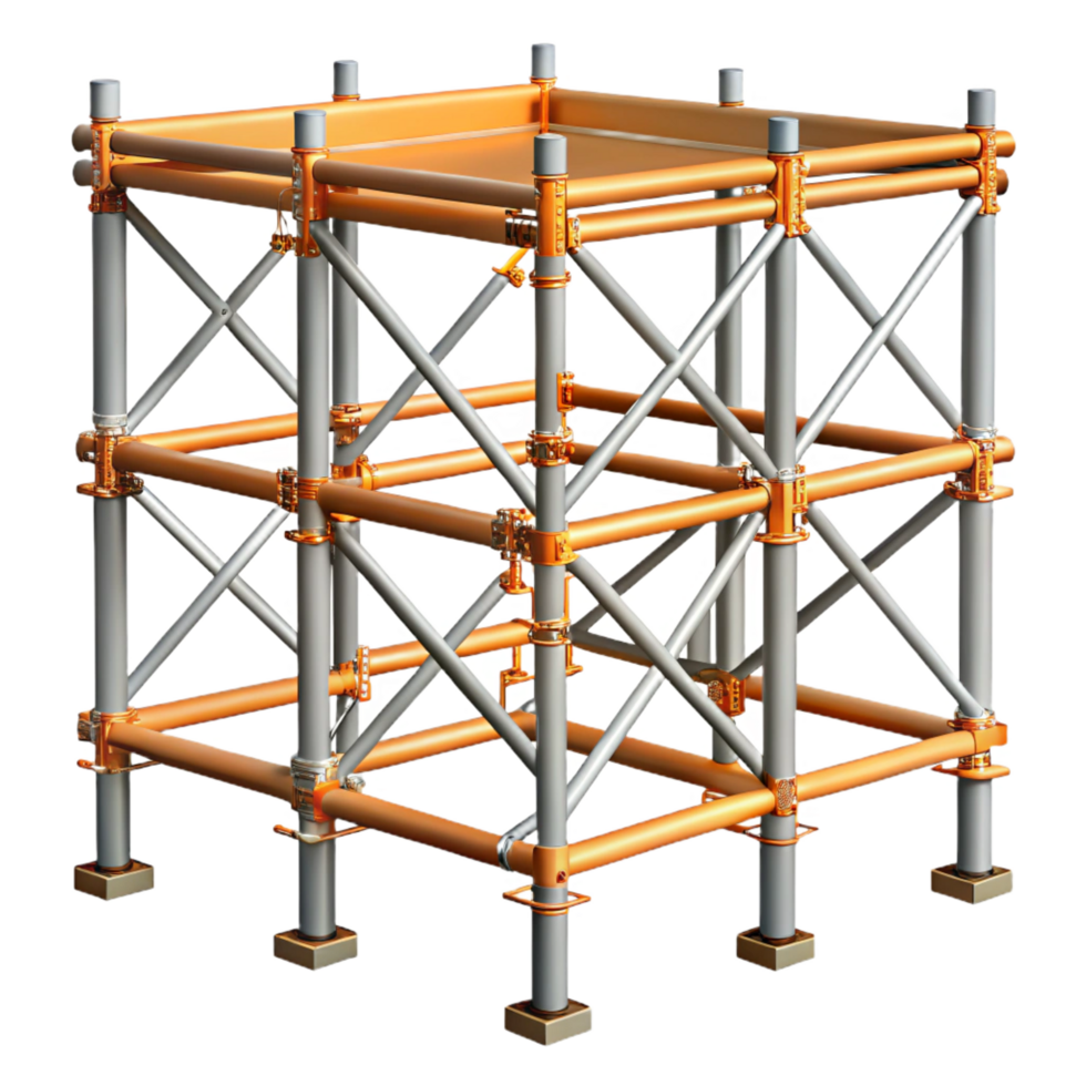 splendid harmonious abstract Scaffolding, temporary structure, construction support. NO BACKGROUND with Transparent Background. flawless png