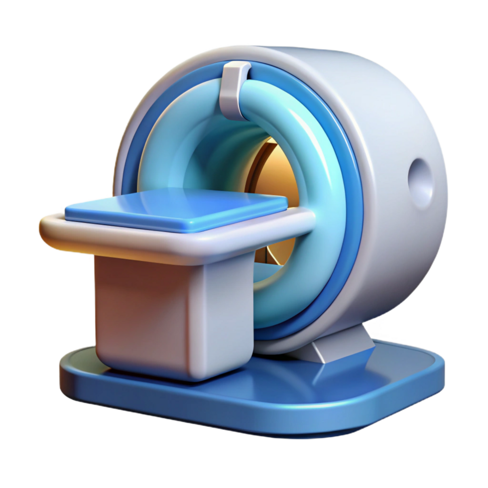 passionate elegant High-tech medical scanner displaying anatomical data, NO BACKGROUND with Transparent Transparent Background. detailed png