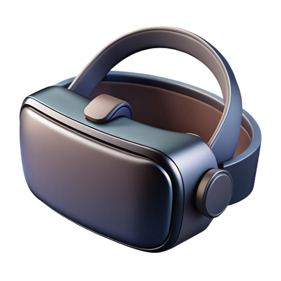 picturesque bohemian Virtual reality headset with sleek black design, NO BACKGROUND with Transparent Background. handcrafted png