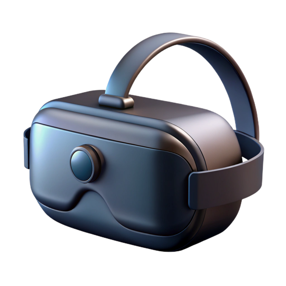 wonderful ethereal artistic Virtual reality headset with sleek black design, NO BACKGROUND with Transparent Background. premium png