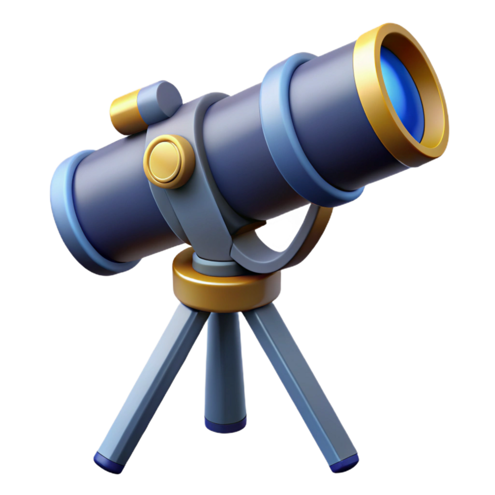 majestic nostalgic renaissance Advanced telescope with complex lens system, NO BACKGROUND with Transparent Background. top-tier png